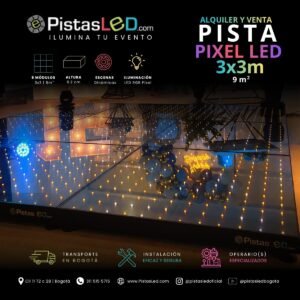 Venta de Pista de Baile Pixel LED 3x3 - 9 m2 (20-30 invitados)