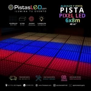 Alquiler de Pista de Baile Pixel LED 6×8 – 48 m2 (180-190 invitados)
